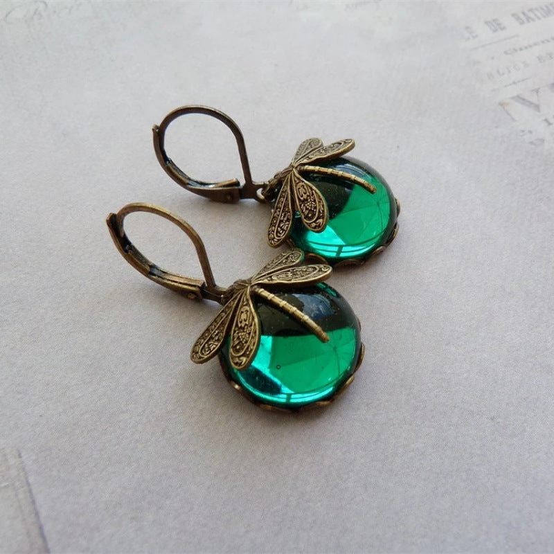 Boho Chakra Blue Moonstone Earrings