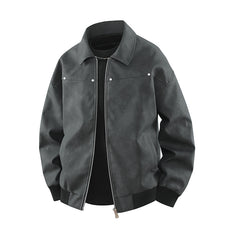 Lapel Leather Coat