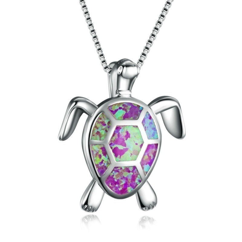 Turtle Simple Necklace Stud Earrings Set