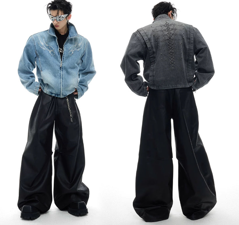 Rivet Backbone Denim Coat