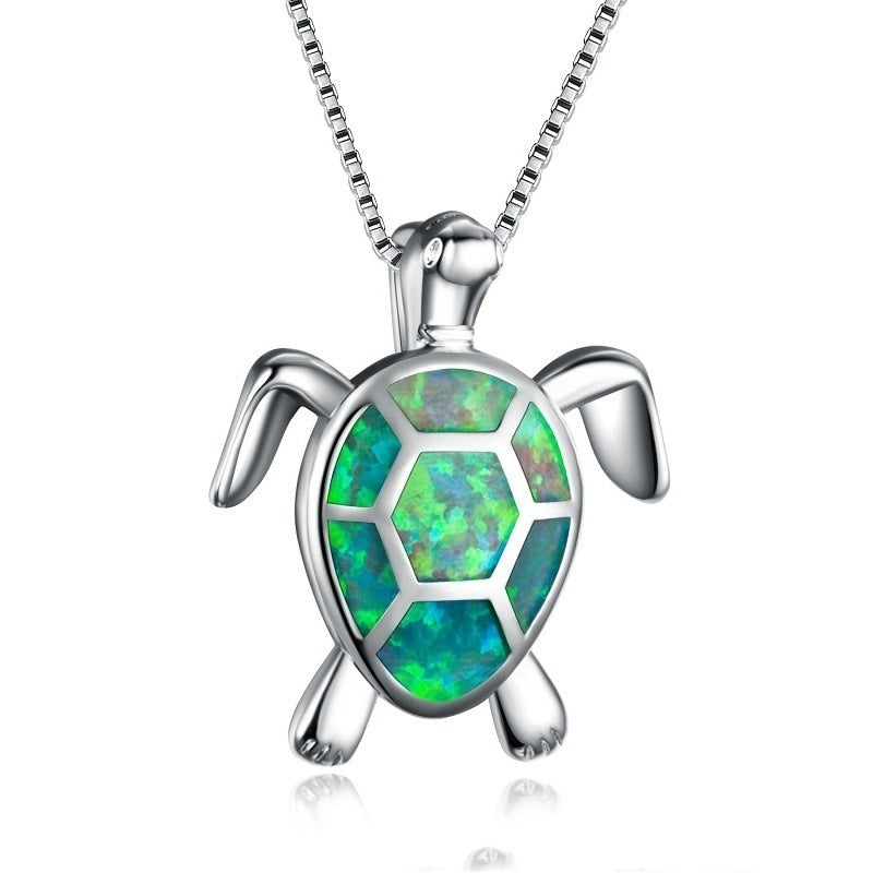 Turtle Simple Necklace Stud Earrings Set