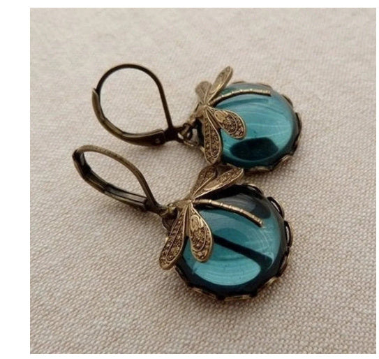 Boho Chakra Blue Moonstone Earrings