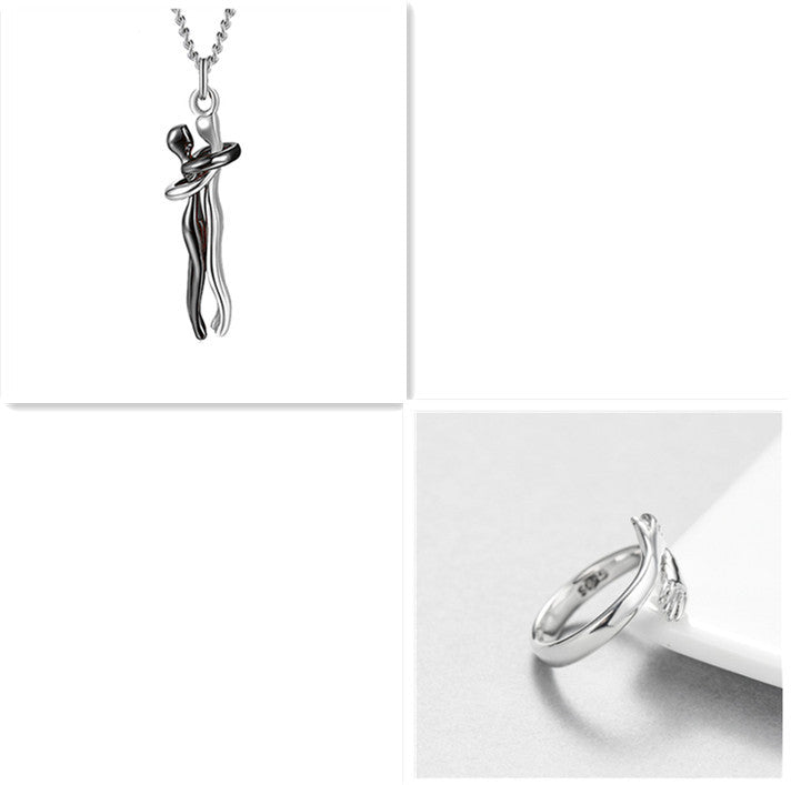 Love Hug Necklace Unisex  Valentine's Day Lover Gift