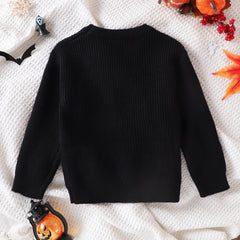Ghost Embroidered Long-sleeved Sweater