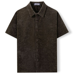 Gold Velvet  Short Sleeve Shirt