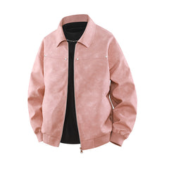 Lapel Leather Coat