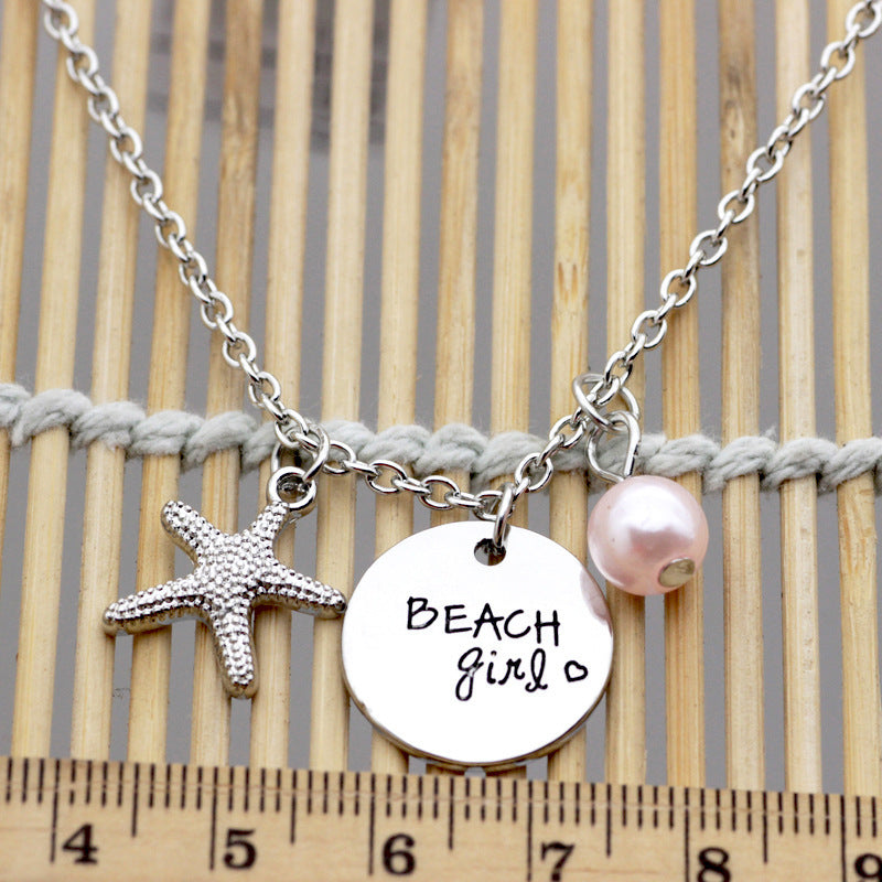 Beach Girl Pendant Necklace