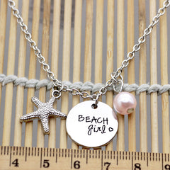 Beach Girl Pendant Necklace
