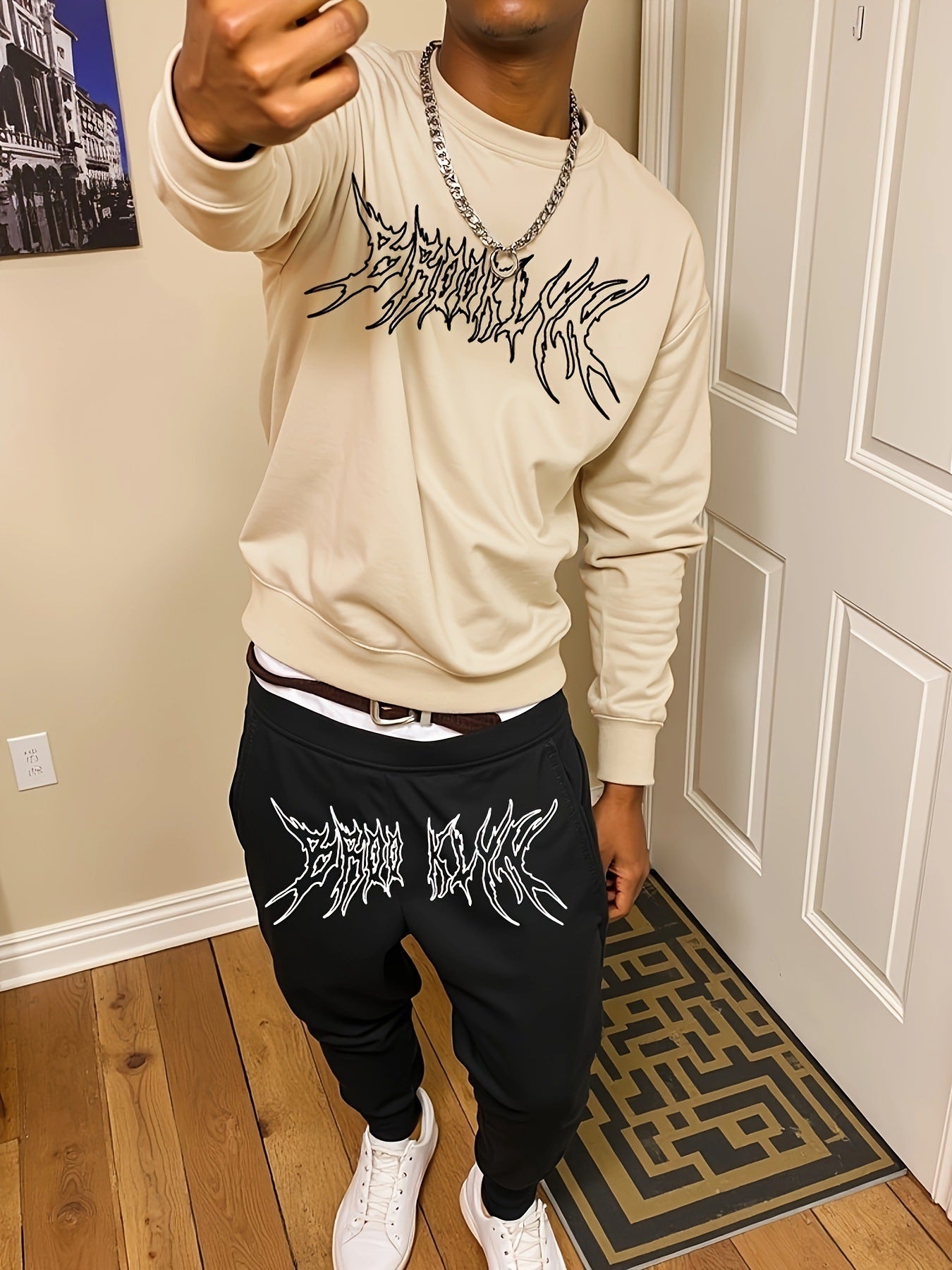 Necka Sweater Pants Suit