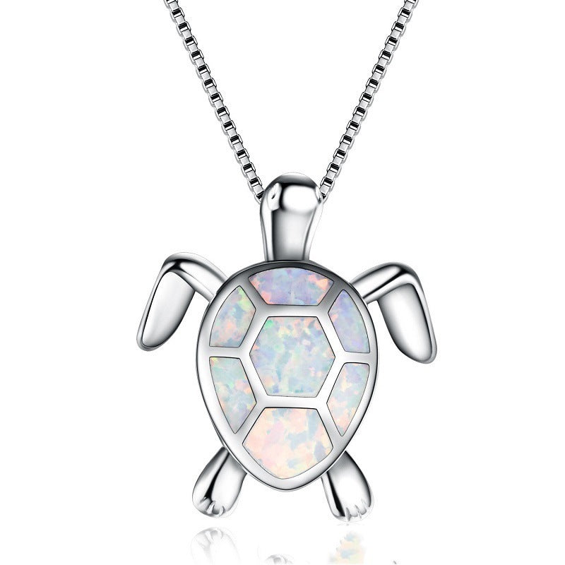 Turtle Simple Necklace Stud Earrings Set
