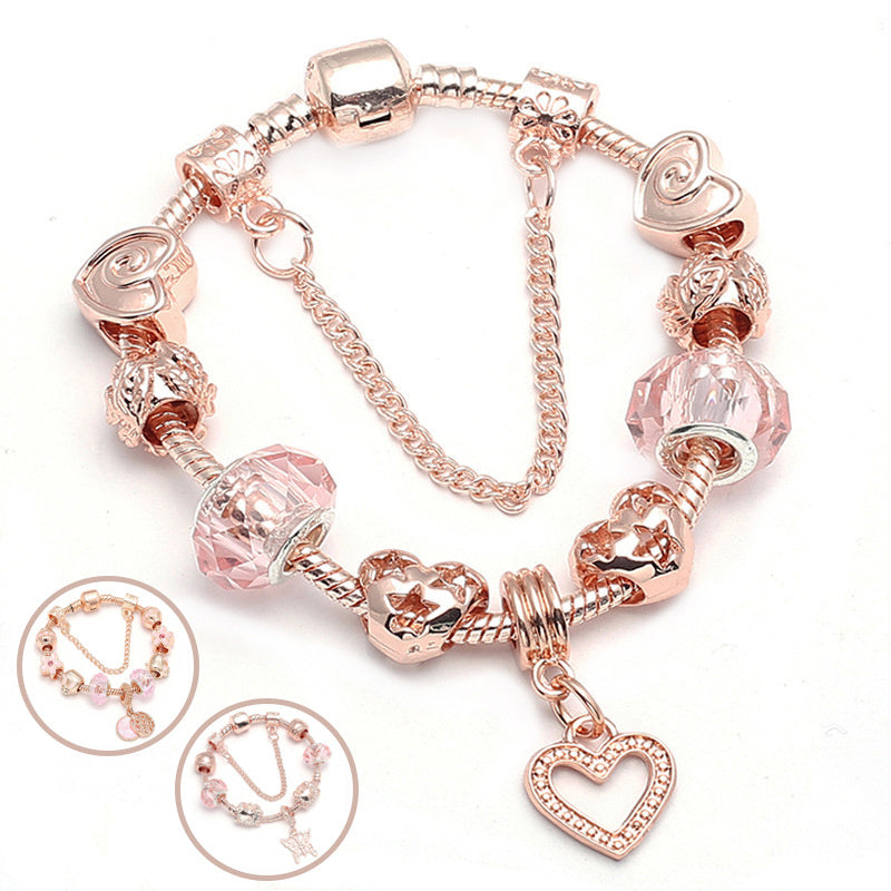 Love Geometric Rose Gold Bracelet Women's Jewelry