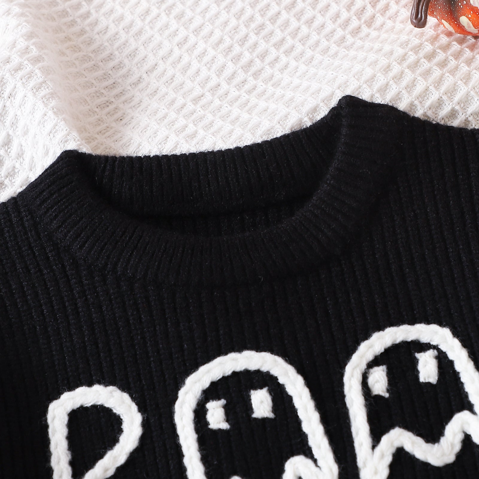 Ghost Embroidered Long-sleeved Sweater